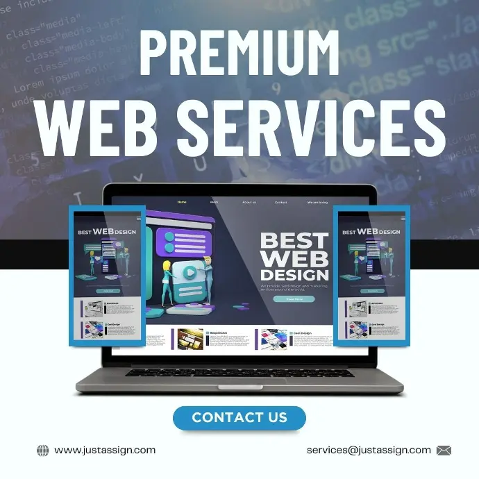 Premium website development services package with top-tier tools for high-quality website design